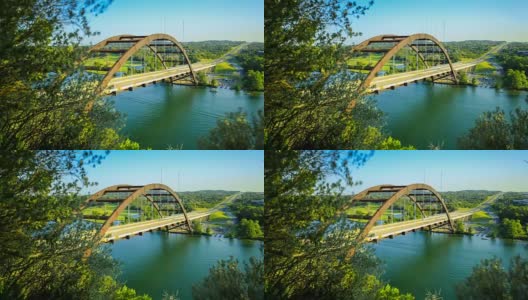 Pennybacker Bridge，奥斯汀，德克萨斯州高清在线视频素材下载