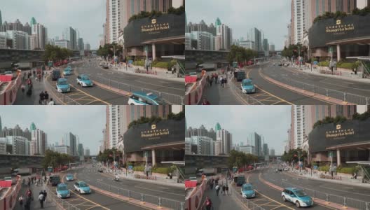 中国深圳市中心附近有出租车的高速公路高清在线视频素材下载