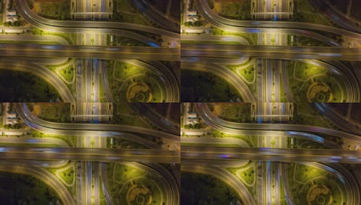 Hyperlapse复杂道路与俯视图镜头高清在线视频素材下载