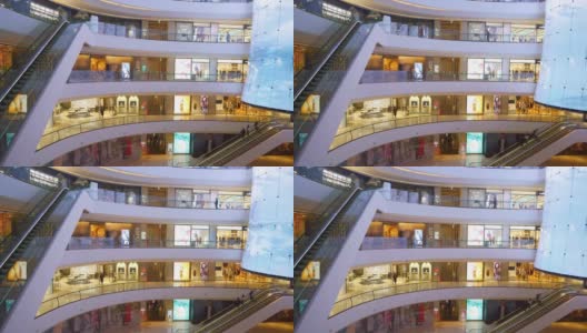 成都市中心商城主厅全景4k中国高清在线视频素材下载