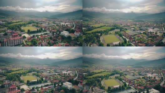 塞尔维亚巴伊纳巴斯塔的鸟瞰图高清在线视频素材下载