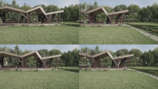野餐用的木制露台高清在线视频素材下载