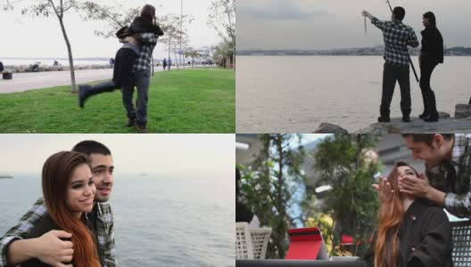 蒙太奇:伊斯坦布尔的浪漫情侣高清在线视频素材下载