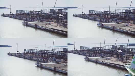 兴建中的渡轮码头高清在线视频素材下载