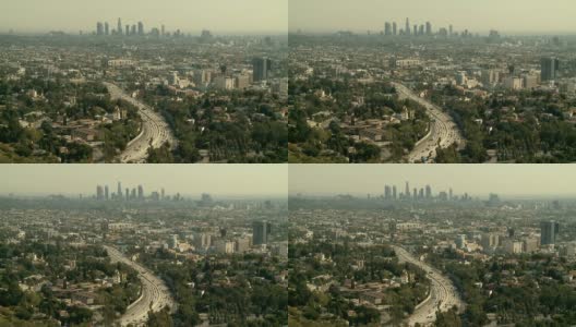 洛杉矶朦胧的地平线高清在线视频素材下载