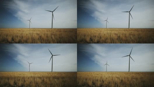 多莉风力涡轮机农场高清在线视频素材下载