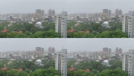 下雨天台南市景高清在线视频素材下载