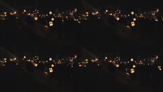 日本小樽雪灯节花灯，地点在日本北海道小樽。高清在线视频素材下载