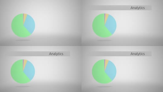 具有图形空间的动画通用饼图-分析版本高清在线视频素材下载