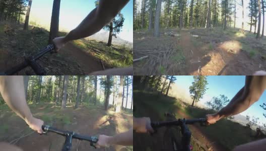 山地自行车在行动:PoV高清在线视频素材下载