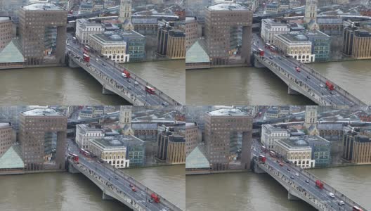 4K:英国伦敦塔桥和交通高清在线视频素材下载
