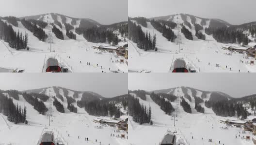 科罗拉多州落基山脉的滑雪胜地高清在线视频素材下载