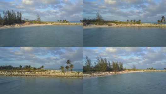 卢卡亚港大巴哈马群岛加勒比鸟瞰图高清在线视频素材下载