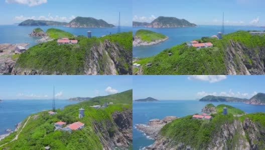 位于香港岛的鹤咀灯塔，香港高清在线视频素材下载