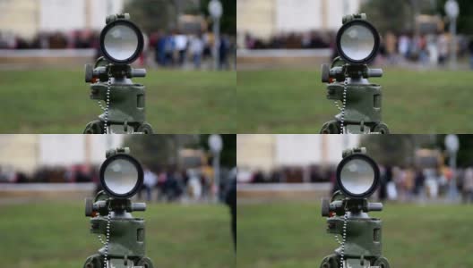 火炮瞄准装置-军事装备高清在线视频素材下载