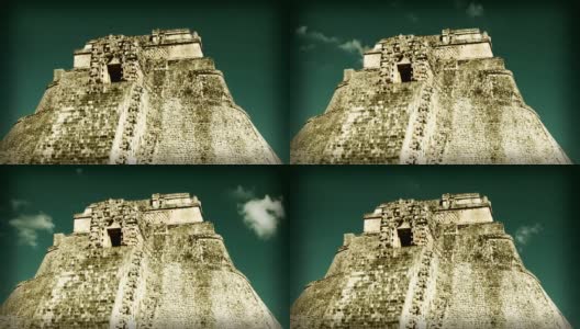 墨西哥uxmal的玛雅遗址高清在线视频素材下载