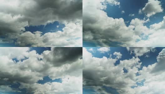 白云远离相机。自由的本性。Cloudscape时间流逝高清在线视频素材下载