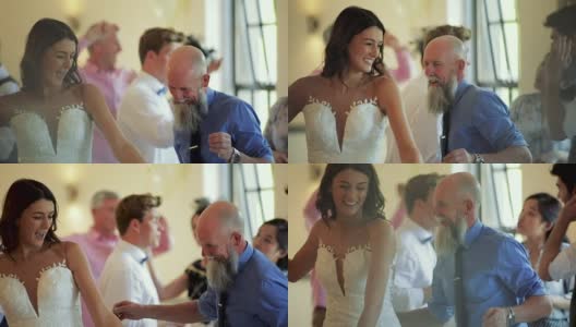 在她的婚礼上和爸爸跳舞高清在线视频素材下载