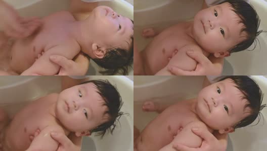宝宝在洗澡高清在线视频素材下载