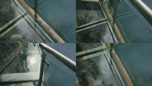 中国湖南张家界的山地玻璃楼梯高清在线视频素材下载