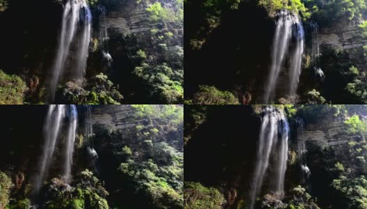 峡谷和瀑布高清在线视频素材下载