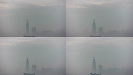 成都城市景观阴天建设延时全景4k中国高清在线视频素材下载
