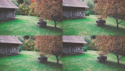 拉脱维亚秋天的乡间别墅高清在线视频素材下载