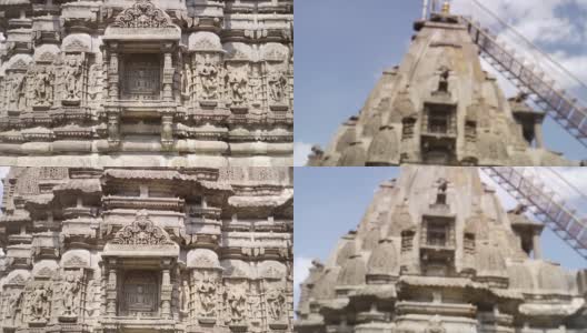 古老的印度教寺庙高清在线视频素材下载