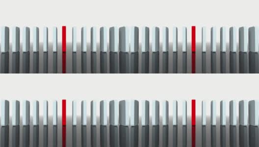 运行中的多米诺效应停止(3d渲染)高清在线视频素材下载