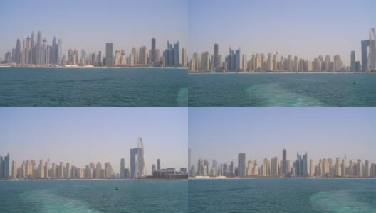 从海上看迪拜高清在线视频素材下载
