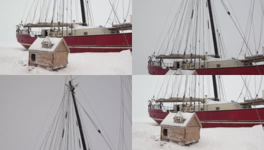 帆船帆船基地在北极。高清在线视频素材下载