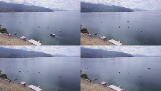 奥赫里德湖，从马其顿奥赫里德的卡内奥看到高清在线视频素材下载