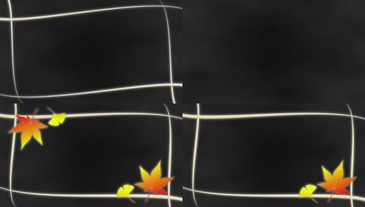 枫白果框架2图案暗色背景高清在线视频素材下载