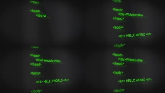 绿色的HTML或HTML5网页排版滚动电脑屏幕ALT高清在线视频素材下载