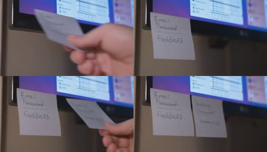 在电脑显示器上设置密码提醒高清在线视频素材下载