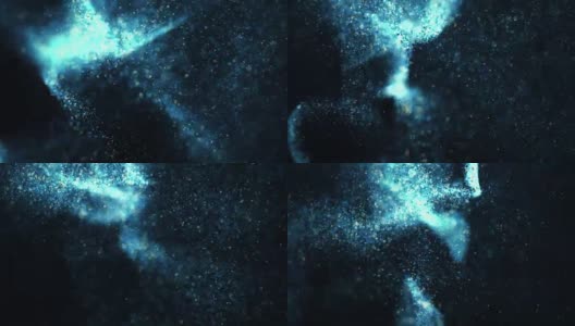 运动模糊飞行粒子的抽象动画高清在线视频素材下载