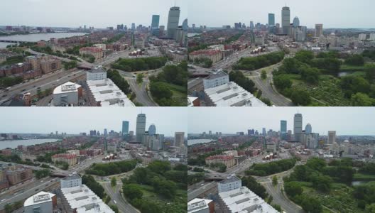 无人机拍摄马萨诸塞州波士顿高清在线视频素材下载