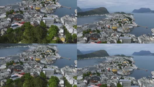 挪威奥勒松市的Aksla高清在线视频素材下载