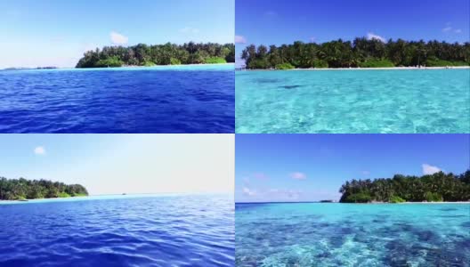 鸟瞰一个岛屿，马尔代夫高清在线视频素材下载