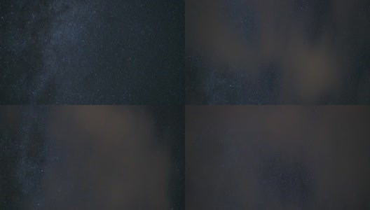 夜空中闪烁的星星和银河系天文学延时4K高清在线视频素材下载