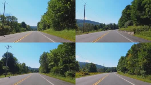 驾车穿过美丽的新英格兰乡村高速公路高清在线视频素材下载