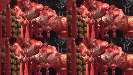 中国新年期间的纸灯笼。高清在线视频素材下载