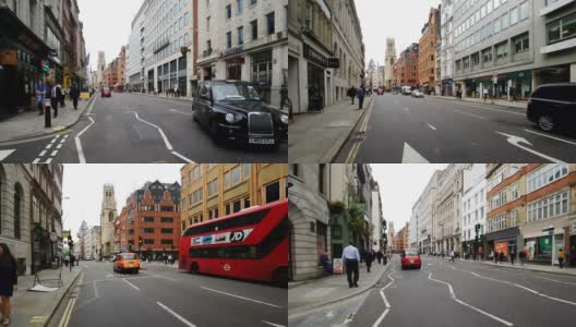 在伦敦舰队街骑自行车高清在线视频素材下载