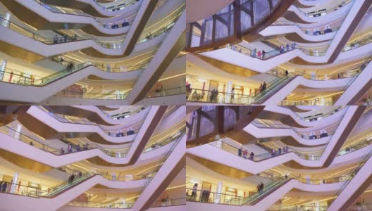 成都市中心商城主厅全景4k中国高清在线视频素材下载