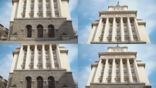 保加利亚索菲亚国民议会大厦高清在线视频素材下载