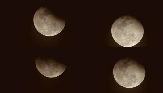 晚上的满月。高清在线视频素材下载