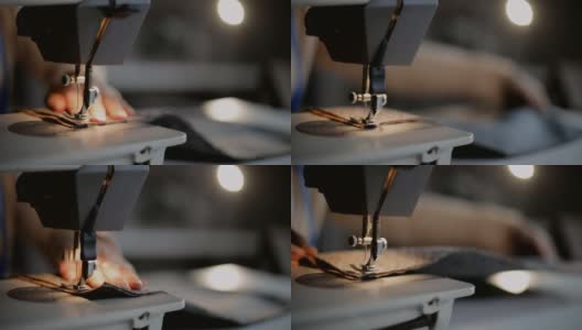 裁缝在缝纫机上工作高清在线视频素材下载