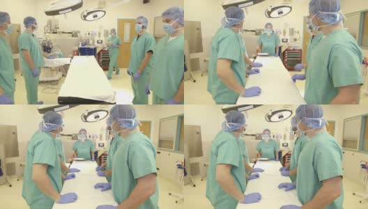 女外科医生走近手术台高清在线视频素材下载