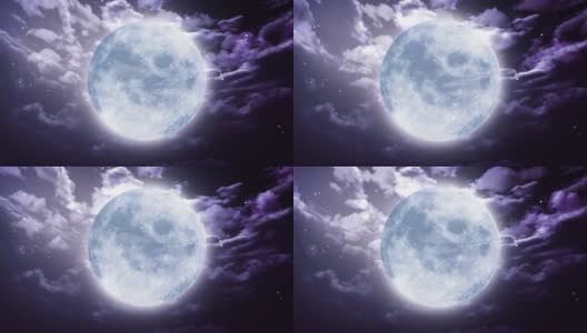 万圣节的月亮特写高清在线视频素材下载