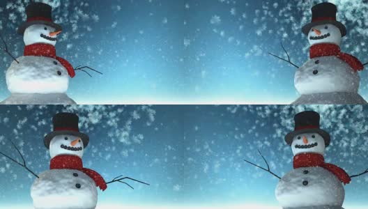 Snowman-christmas高清在线视频素材下载